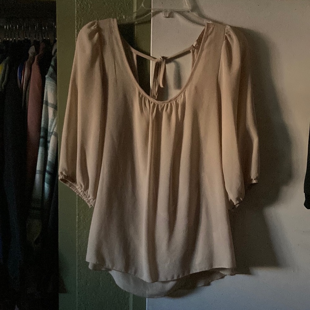 Long-sleeve See-through Blouse